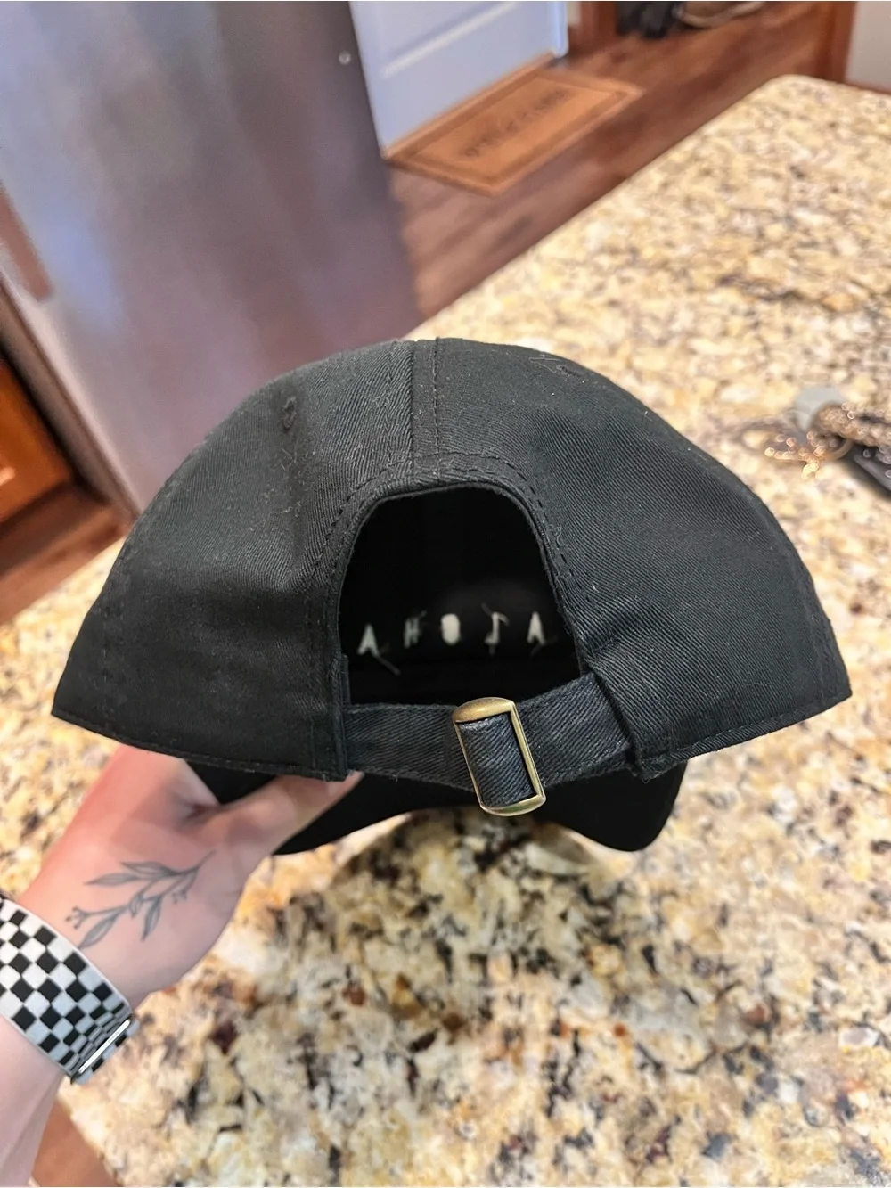 Aloha Embroidered Black Baseball Cap